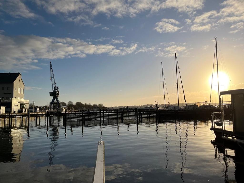 Ostsee Hausboot Schleswig Ostseeblick 1 Bagian luar foto